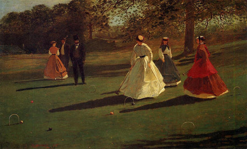 Jogadores de croquet (Winslow Homer) - Reprodução com Qualidade Museu