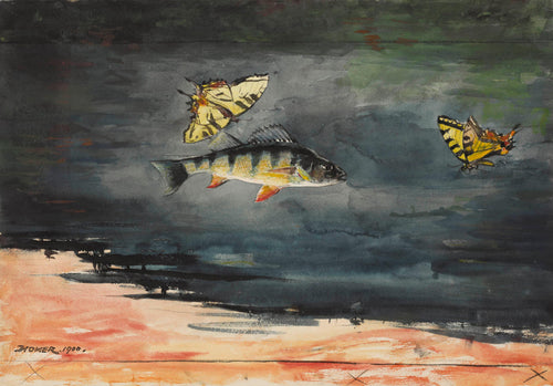 Peixes e borboletas (Winslow Homer) - Reprodução com Qualidade Museu