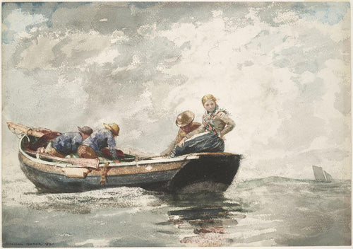 Folk de Fisher em Dory (Winslow Homer) - Reprodução com Qualidade Museu