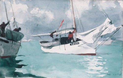 Barcos pesqueiros, Key West (Winslow Homer) - Reprodução com Qualidade Museu