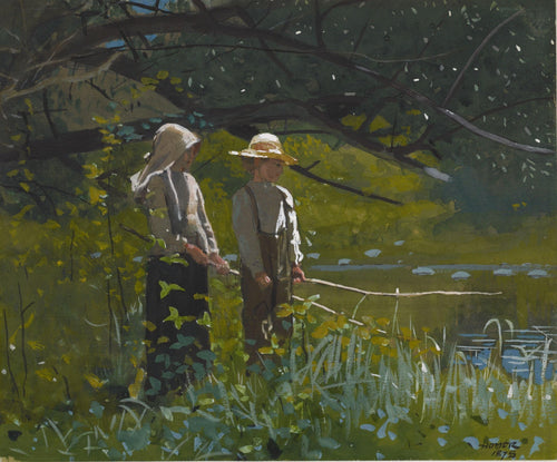 pescaria (Winslow Homer) - Reprodução com Qualidade Museu