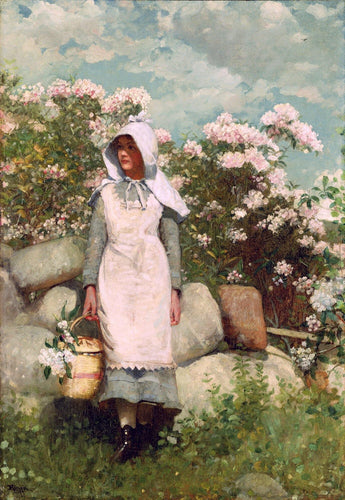 Menina e laurel (Winslow Homer) - Reprodução com Qualidade Museu