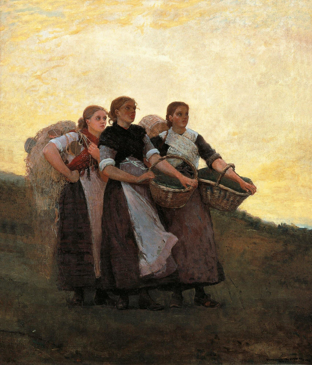 Ouça, a cotovia (Winslow Homer) - Reprodução com Qualidade Museu