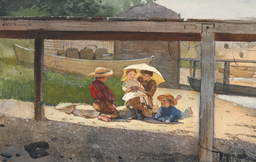 Responsável pelo bebê (Winslow Homer) - Reprodução com Qualidade Museu
