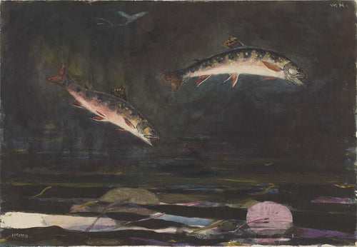 Pulando truta (Winslow Homer) - Reprodução com Qualidade Museu