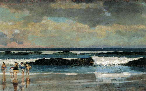 Na praia (Winslow Homer) - Reprodução com Qualidade Museu