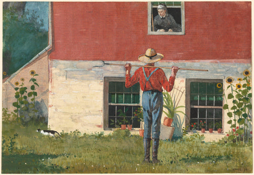 Namoro Rústico (Winslow Homer) - Reprodução com Qualidade Museu