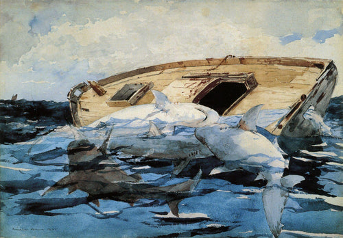 Tubarões (Winslow Homer) - Reprodução com Qualidade Museu