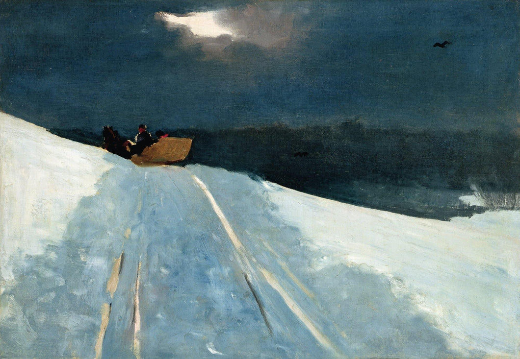 Passeio de trenó (Winslow Homer) - Reprodução com Qualidade Museu