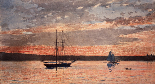 Pôr do sol em Gloucester (Winslow Homer) - Reprodução com Qualidade Museu