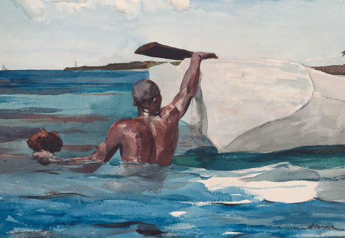 The Spong Diver (Winslow Homer) - Reprodução com Qualidade Museu