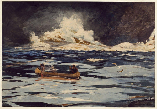 Sob as cataratas, a grande descarga (Winslow Homer) - Reprodução com Qualidade Museu