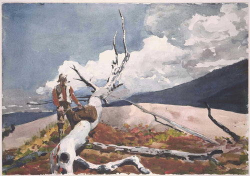 Lenhador e árvore caída (Winslow Homer) - Reprodução com Qualidade Museu