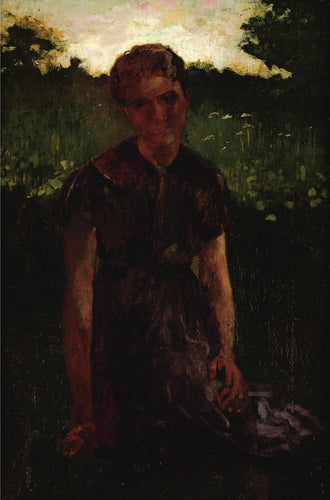 Jovem em uma paisagem (Winslow Homer) - Reprodução com Qualidade Museu