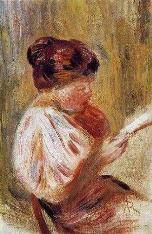 Mulher lendo (Pierre-Auguste Renoir) - Reprodução com Qualidade Museu