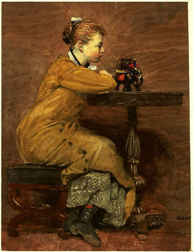 Mulher E Elefante (Winslow Homer) - Reprodução com Qualidade Museu
