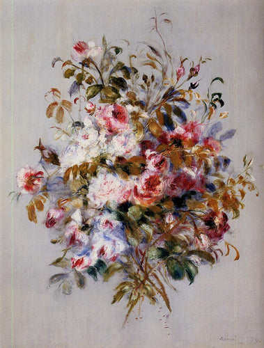 Um Buquê De Rosas (Pierre-Auguste Renoir) - Reprodução com Qualidade Museu