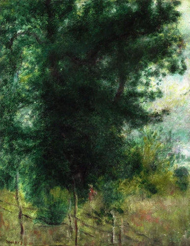 Uma cerca na floresta (Pierre-Auguste Renoir) - Reprodução com Qualidade Museu