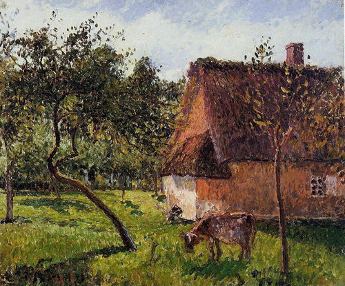 Um campo em Varengeville (Camille Pissarro) - Reprodução com Qualidade Museu