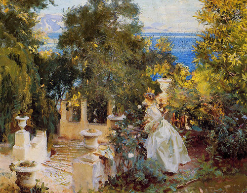 Um jardim em Corfu (John Singer Sargent) - Reprodução com Qualidade Museu