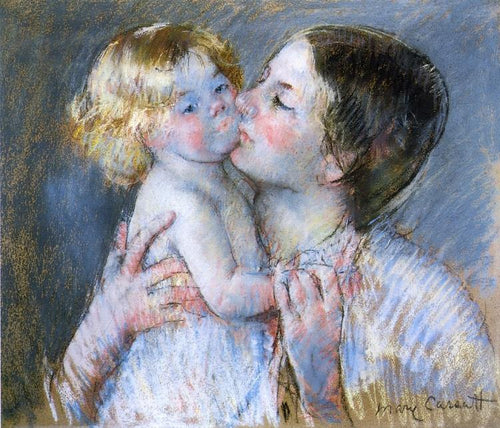 Um beijo para a bebê Ann - No.3 (Mary Cassatt) - Reprodução com Qualidade Museu