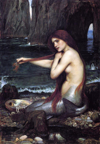 Uma sereia (John William Waterhouse) - Reprodução com Qualidade Museu