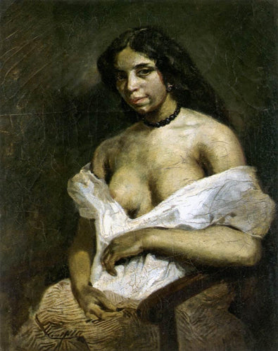 Uma mulher mulata (Eugene Delacroix) - Reprodução com Qualidade Museu