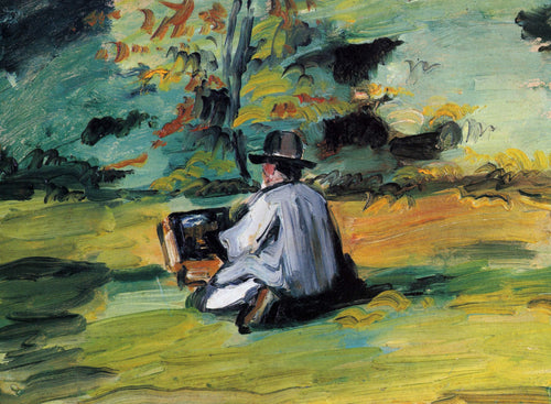 Um pintor no trabalho (Paul Cézanne) - Reprodução com Qualidade Museu
