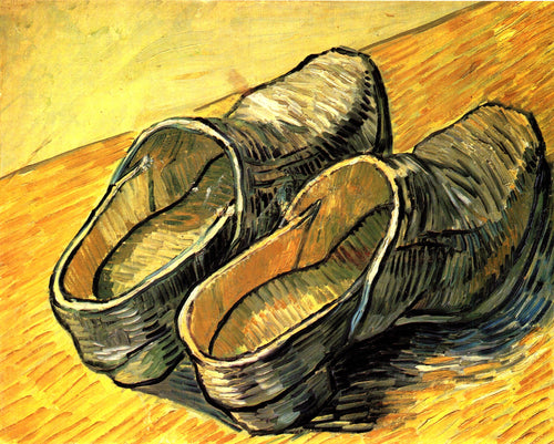 Um par de tamancos de couro (Vincent Van Gogh) - Reprodução com Qualidade Museu
