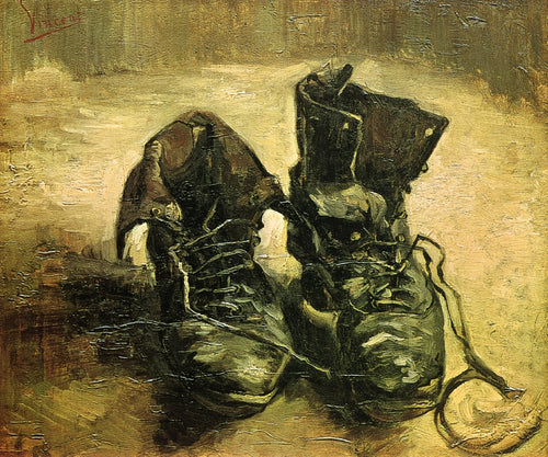Um par de sapatos (Vincent Van Gogh) - Reprodução com Qualidade Museu