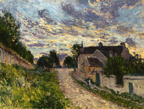 Um caminho em Louveciennes (Alfred Sisley) - Reprodução com Qualidade Museu