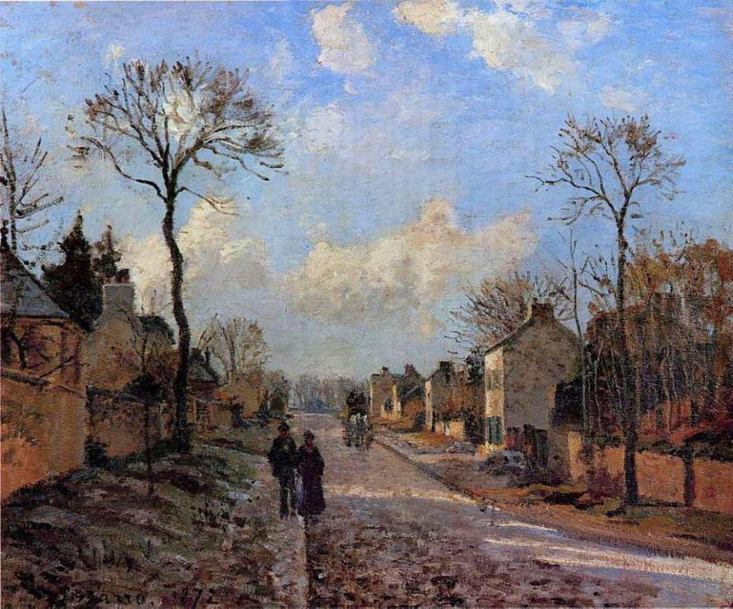 Uma estrada em Louveciennes (Camille Pissarro) - Reprodução com Qualidade Museu