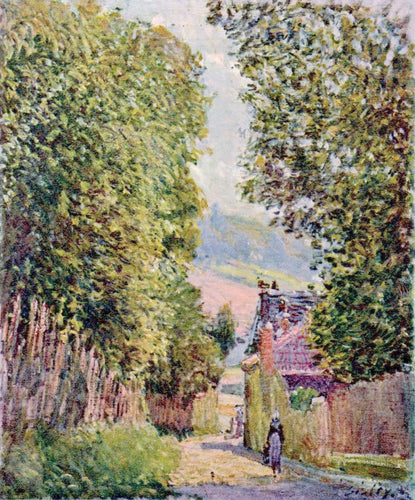 Uma rua em Louveciennes (Alfred Sisley) - Reprodução com Qualidade Museu