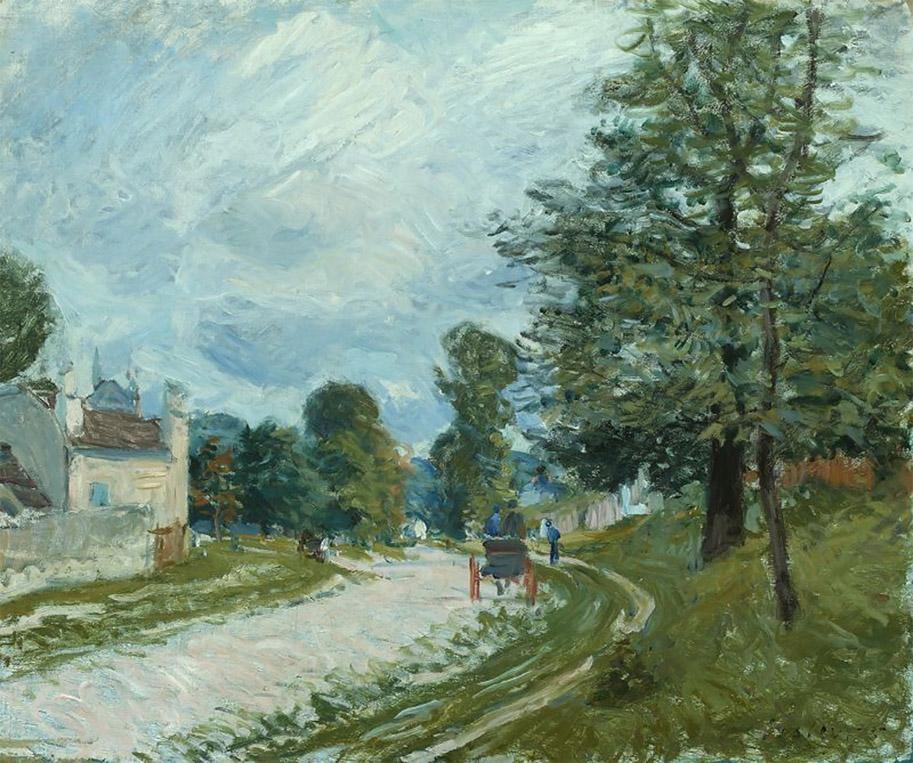 Uma volta na estrada (Alfred Sisley) - Reprodução com Qualidade Museu