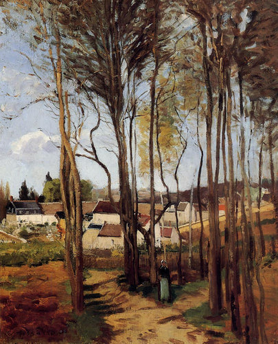 Uma vila entre as árvores (Camille Pissarro) - Reprodução com Qualidade Museu
