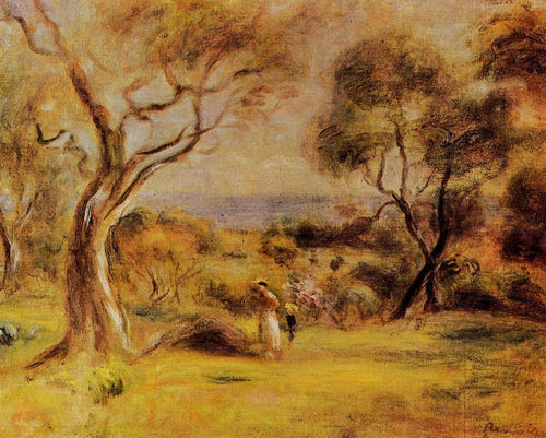 Um passeio à beira-mar (Pierre-Auguste Renoir) - Reprodução com Qualidade Museu