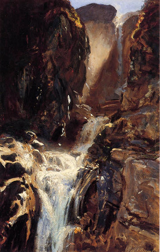 Uma cachoeira (John Singer Sargent) - Reprodução com Qualidade Museu