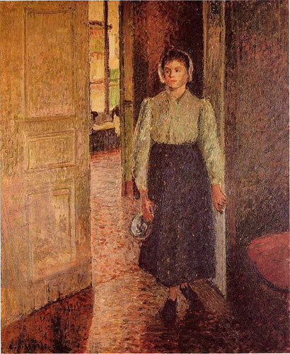 Uma jovem empregada (Camille Pissarro) - Reprodução com Qualidade Museu