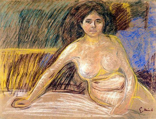 Nu Sentado (Edvard Munch) - Reprodução com Qualidade Museu