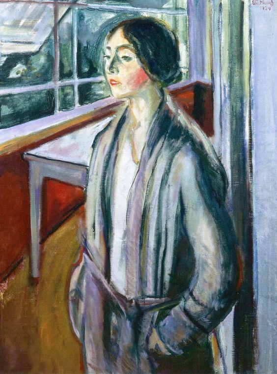 Mulher jovem na varanda (Edvard Munch) - Reprodução com Qualidade Museu