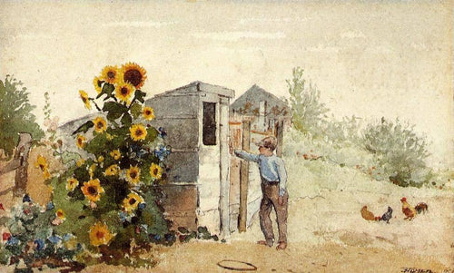 Quintal, verão (Winslow Homer) - Reprodução com Qualidade Museu