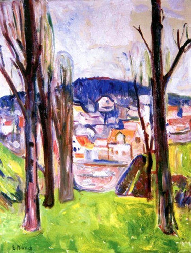 Avenue In Kragero (Edvard Munch) - Reprodução com Qualidade Museu