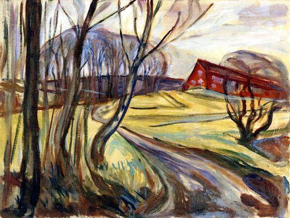 A casa vermelha (Edvard Munch) - Reprodução com Qualidade Museu