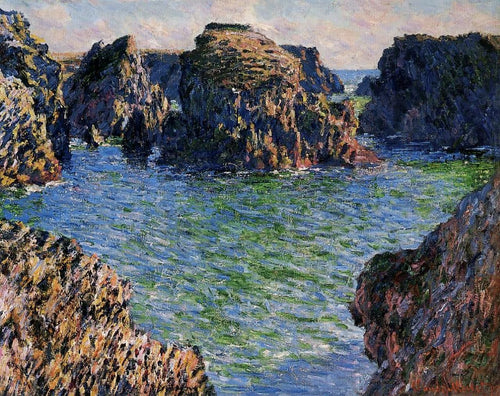 Entrando no Porto -Goulphar, Belle-Ile (Claude Monet) - Reprodução com Qualidade Museu