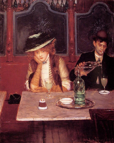 Bebedores de absinto (Jean Beraud) - Reprodução com Qualidade Museu