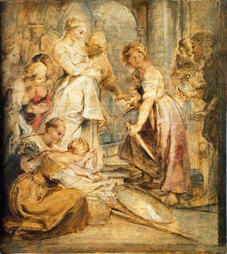 Aquiles e as filhas de Lykomedes (Peter Paul Rubens) - Reprodução com Qualidade Museu