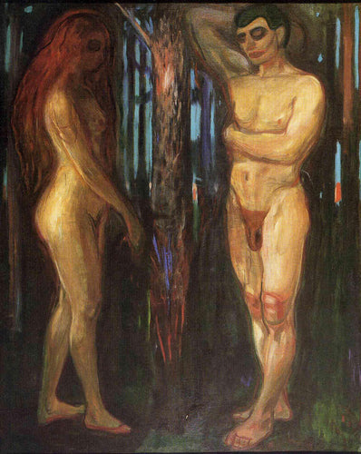 Metabolismo - Adão e Eva (Edvard Munch) - Reprodução com Qualidade Museu