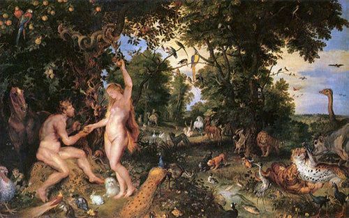 Adão e Eva no paraíso digno (Peter Paul Rubens) - Reprodução com Qualidade Museu