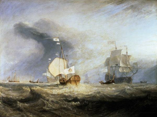 Van Tromps Barge entrando em Texel (Joseph Mallord William Turner) - Reprodução com Qualidade Museu