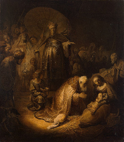 Adoração dos Magos (Rembrandt) - Reprodução com Qualidade Museu